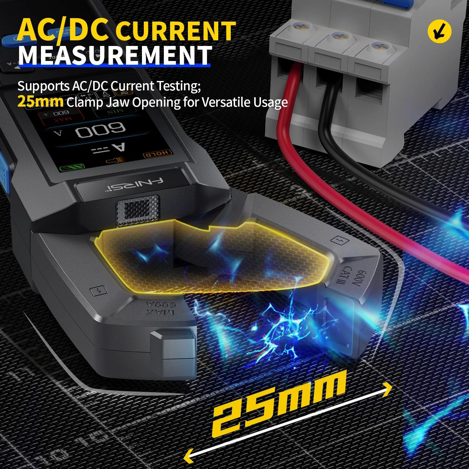 FNIRSI® DMC-100 DC AC Current Voltage Clamp Meter Digital Multimeter - Image 4