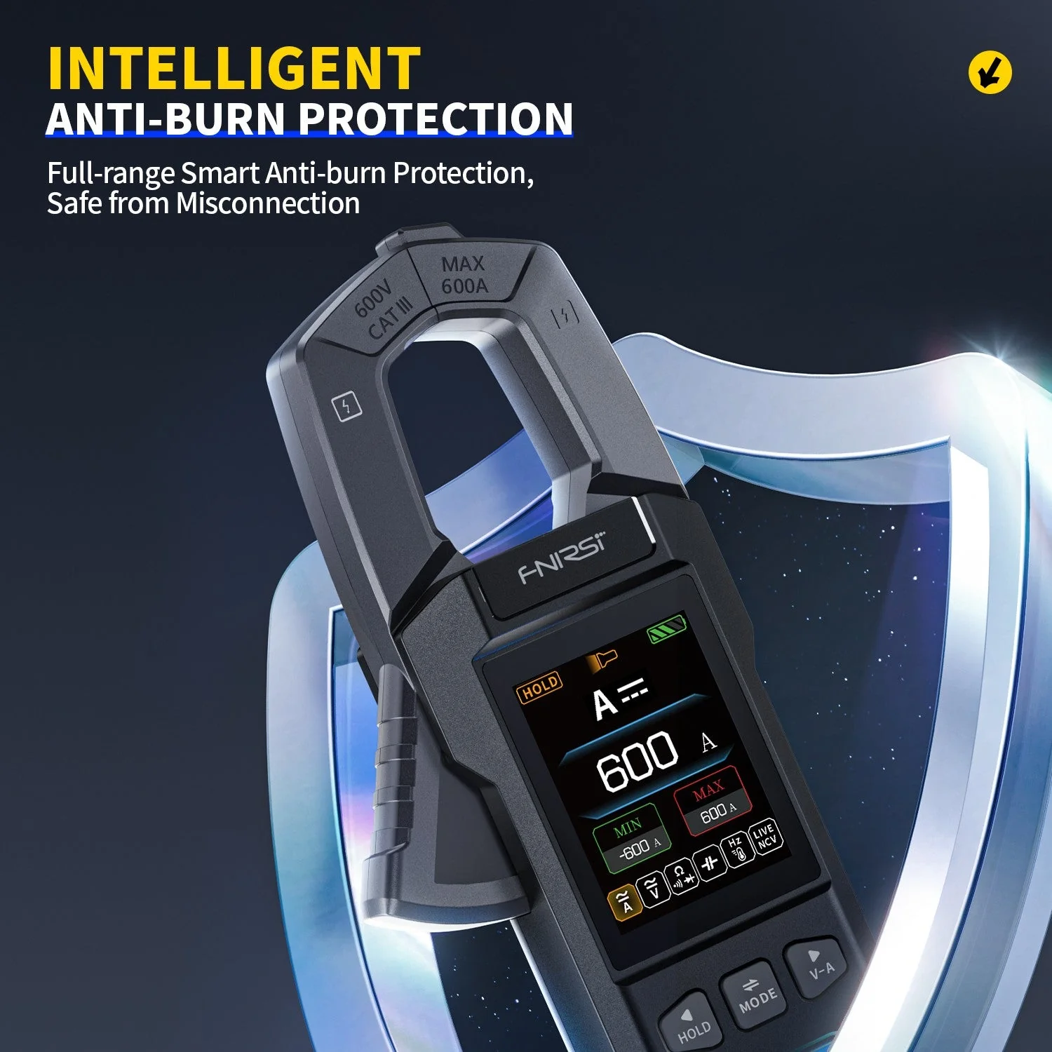 FNIRSI® DMC-100 DC AC Current Voltage Clamp Meter Digital Multimeter - Image 8