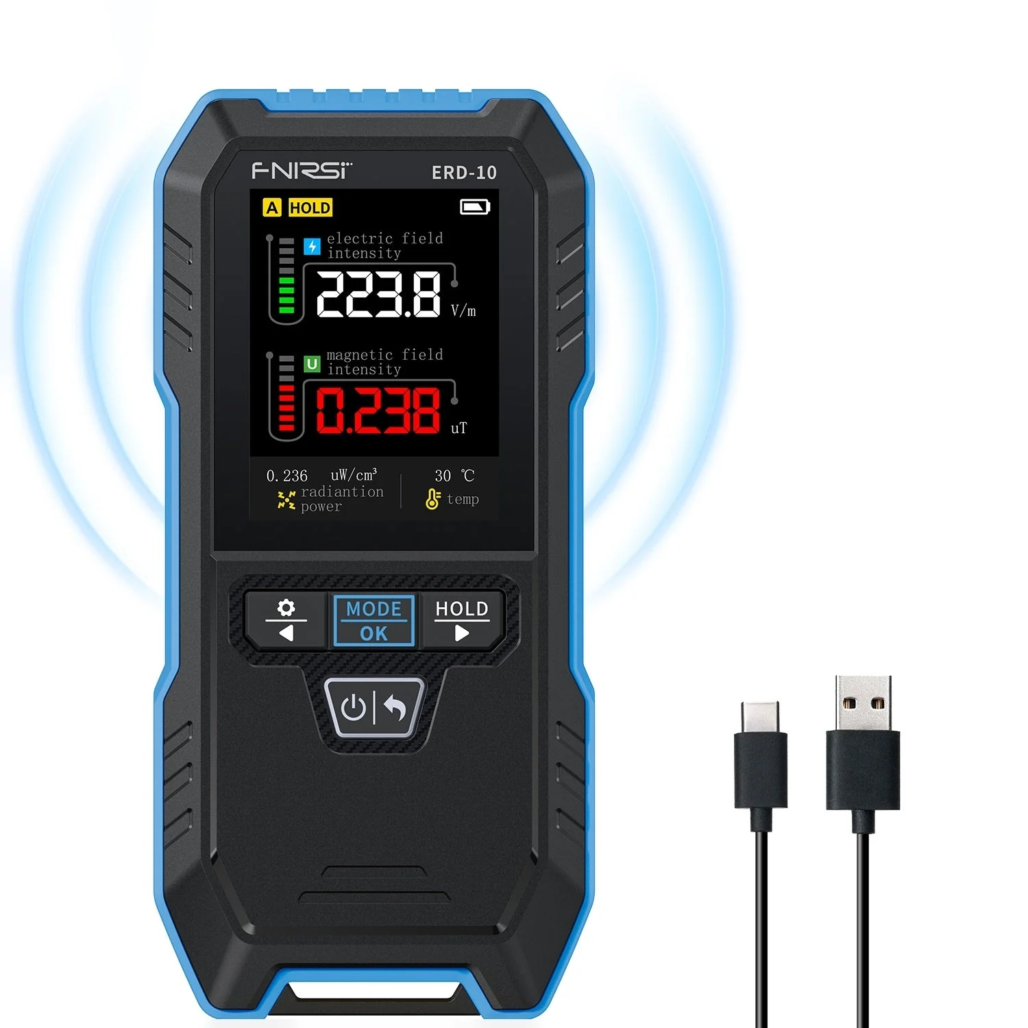 FNIRSI® ERD-10 4-IN-1 Electromagnetic Radiation Detector - Image 10