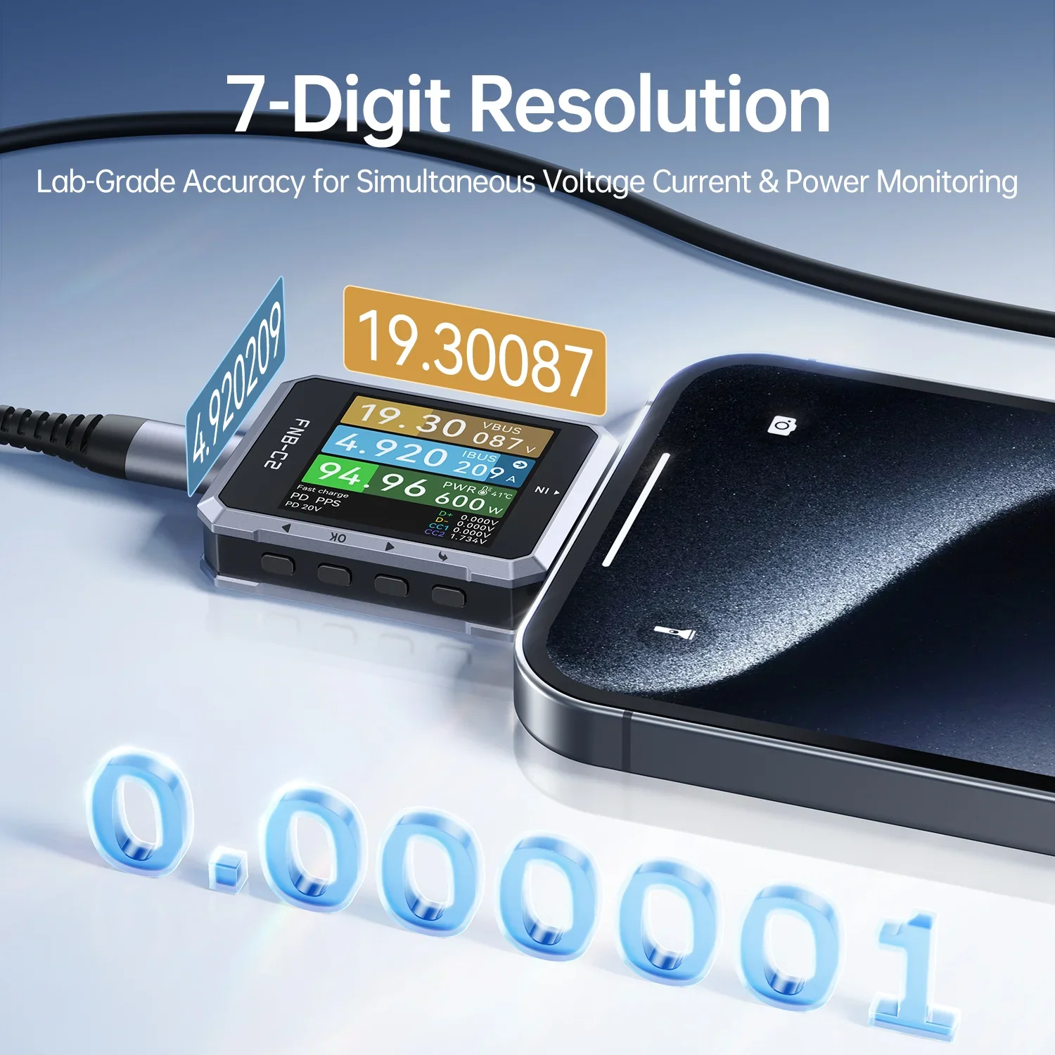 FNIRSI® FNB-C2 USB PD 3.1 Type-C Fast Charging Tester - Image 4