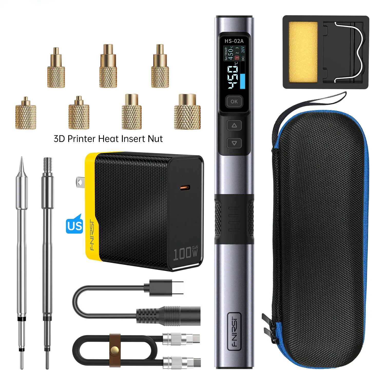 FNIRSI® HS-02A Soldering Iron Internal Heat Nut Kit for 3D Printer - Image 10