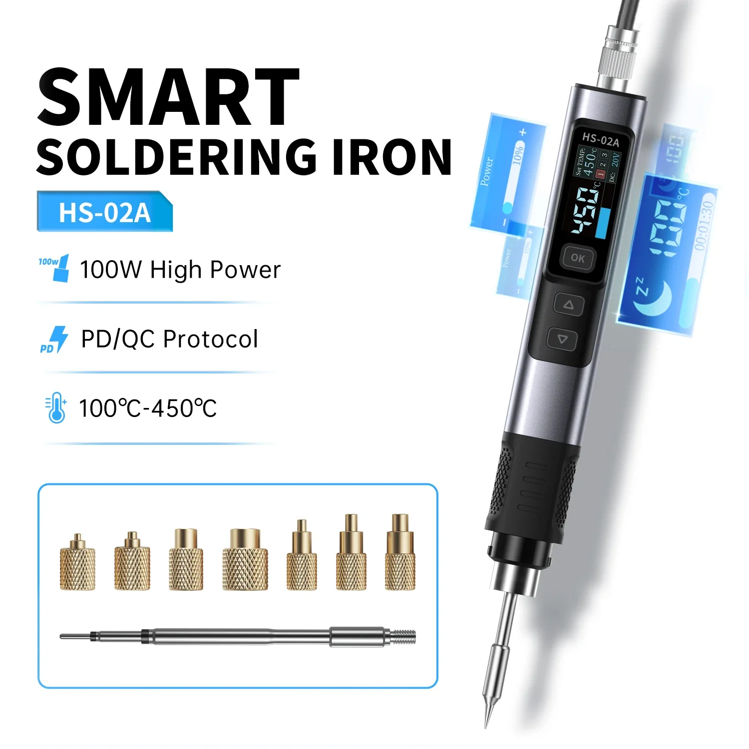 FNIRSI® HS-02A Soldering Iron Internal Heat Nut Kit for 3D Printer - Image 2