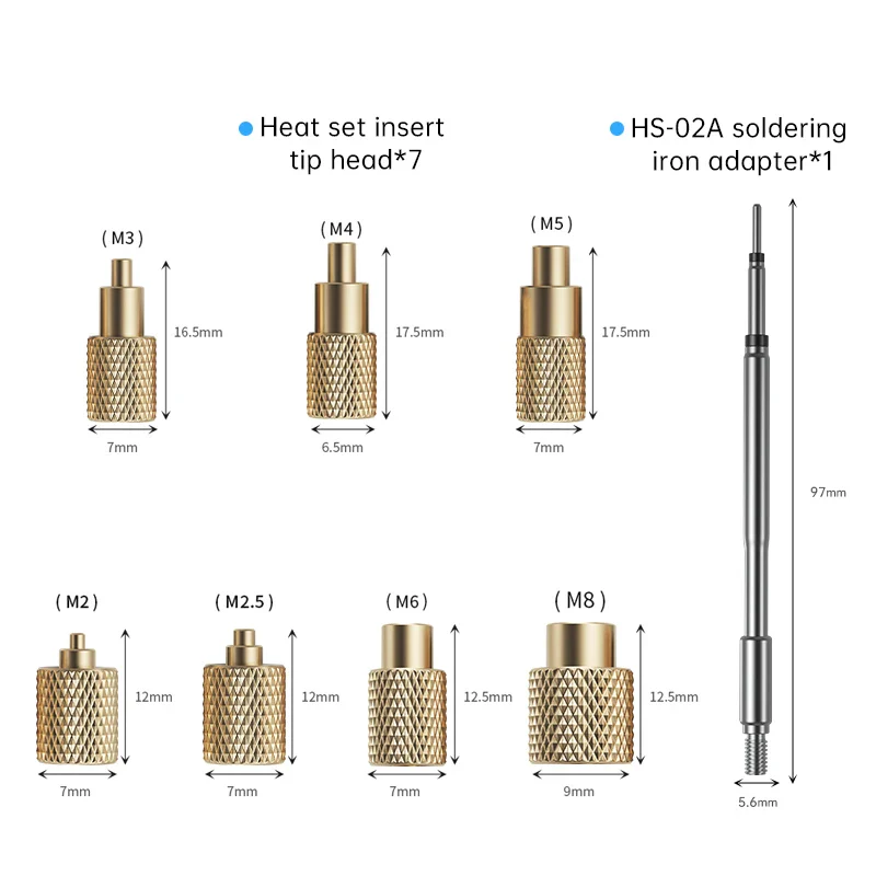 FNIRSI® HS-02A Soldering Iron Internal Heat Nut Kit for 3D Printer - Image 5