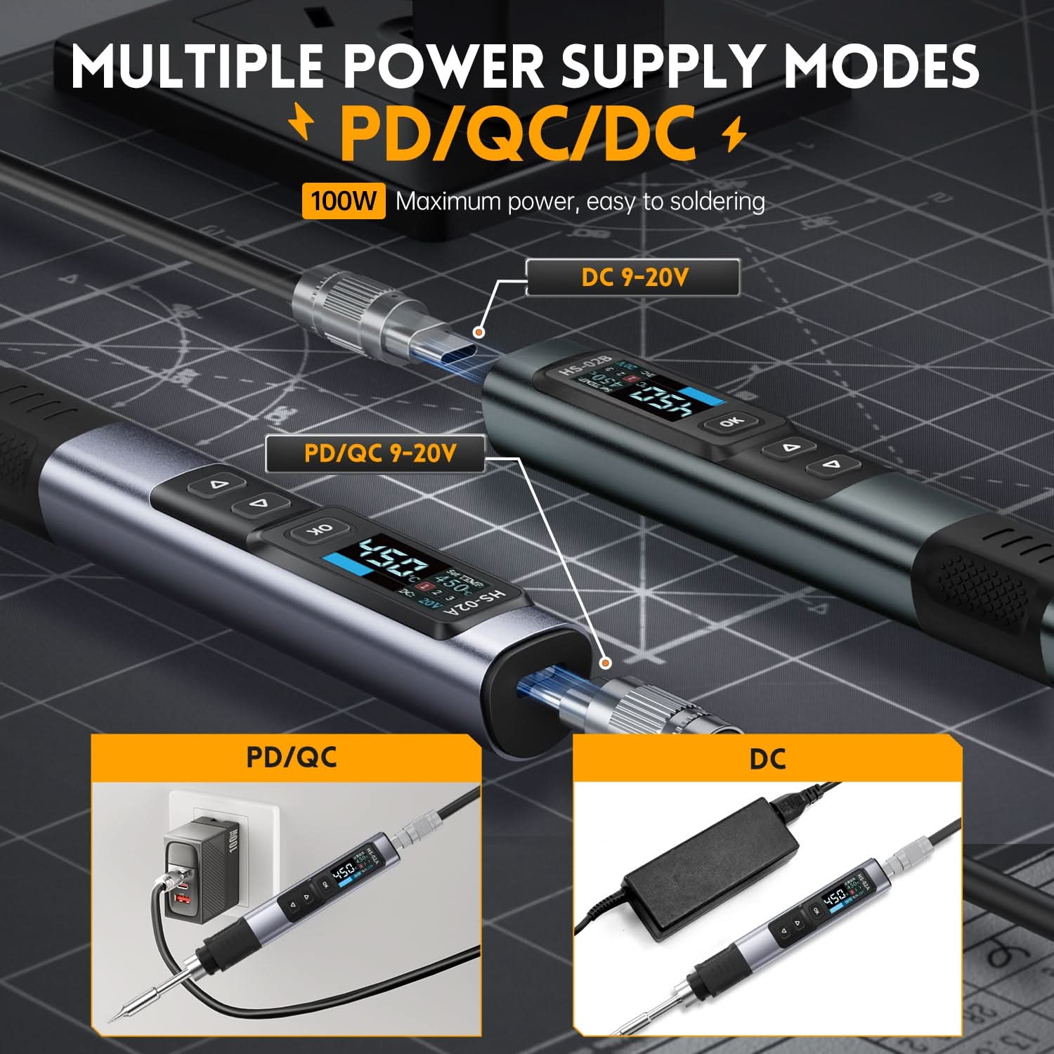 FNIRSI® HS-02 Intelligent Soldering Iron with Portable Soldering Toolbox - Image 5