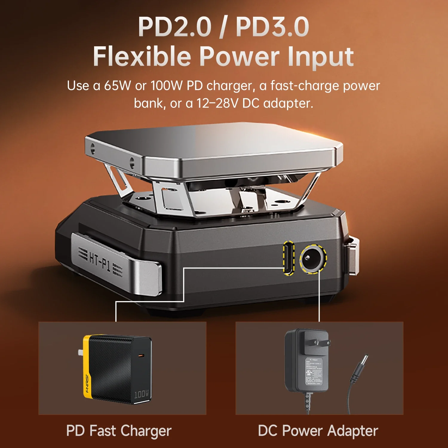 FNIRSI® HT-P1 Mini Hot Plate Dual Mode Reflow & Heating Station, 150W 100–350°C, DC/USB-C PD - Image 7