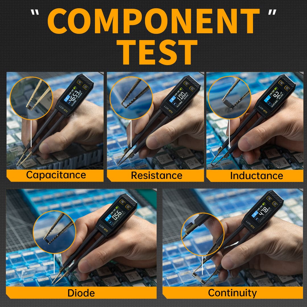 FNIRSI® LCR-ST1 Mini Smart Digital Tweezer LCR SMD ESR Tester - Image 5