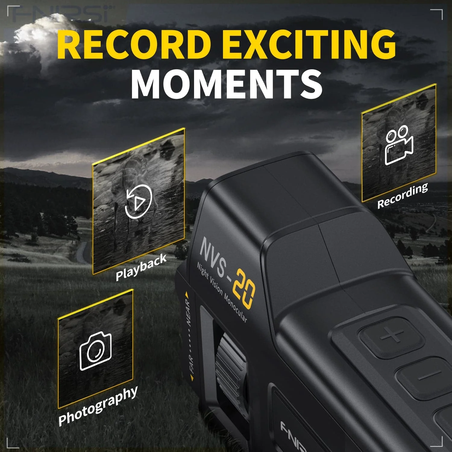 FNIRSI® NVS-20 4K HD Monocular Night Vision Device Infrared 6x Digital Zoom - Image 4