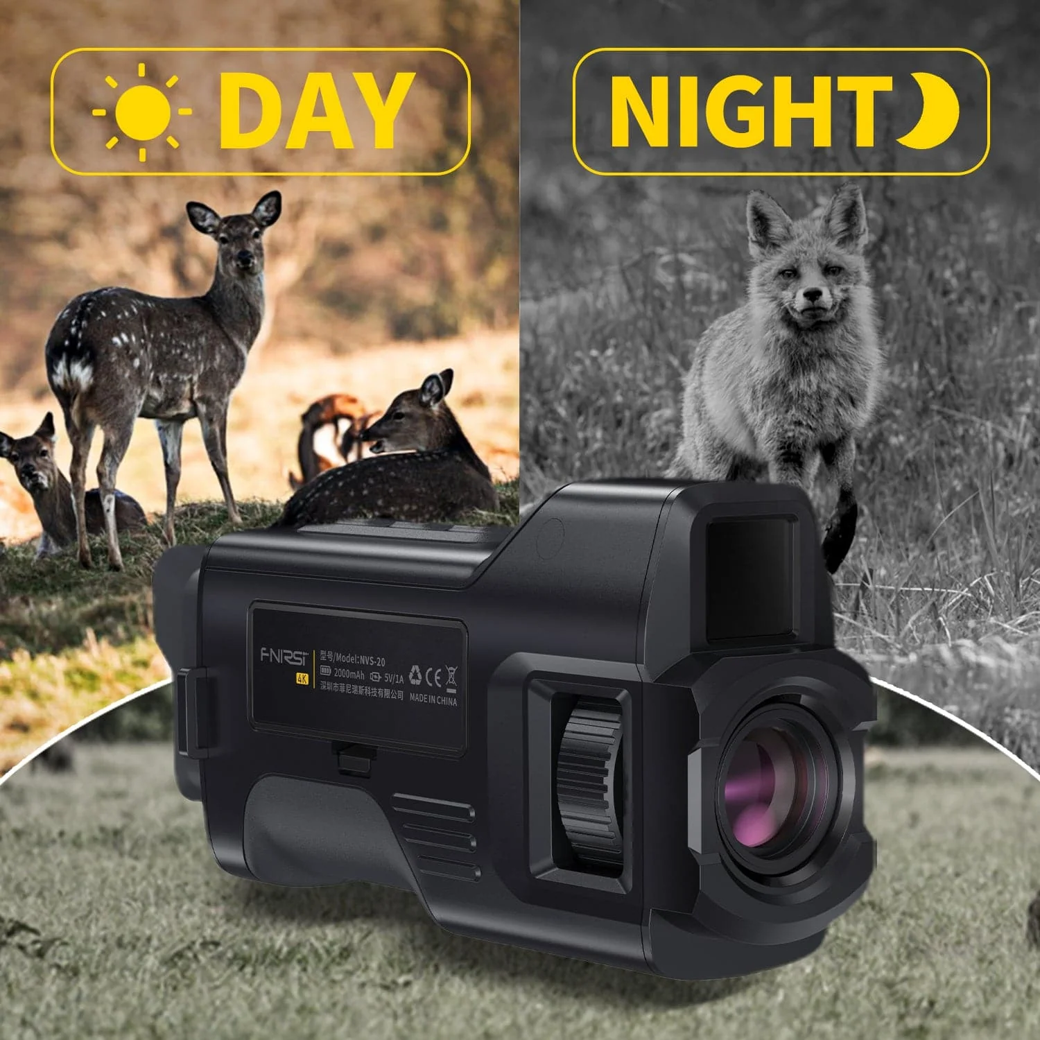 FNIRSI® NVS-20 4K HD Monocular Night Vision Device Infrared 6x Digital Zoom - Image 5