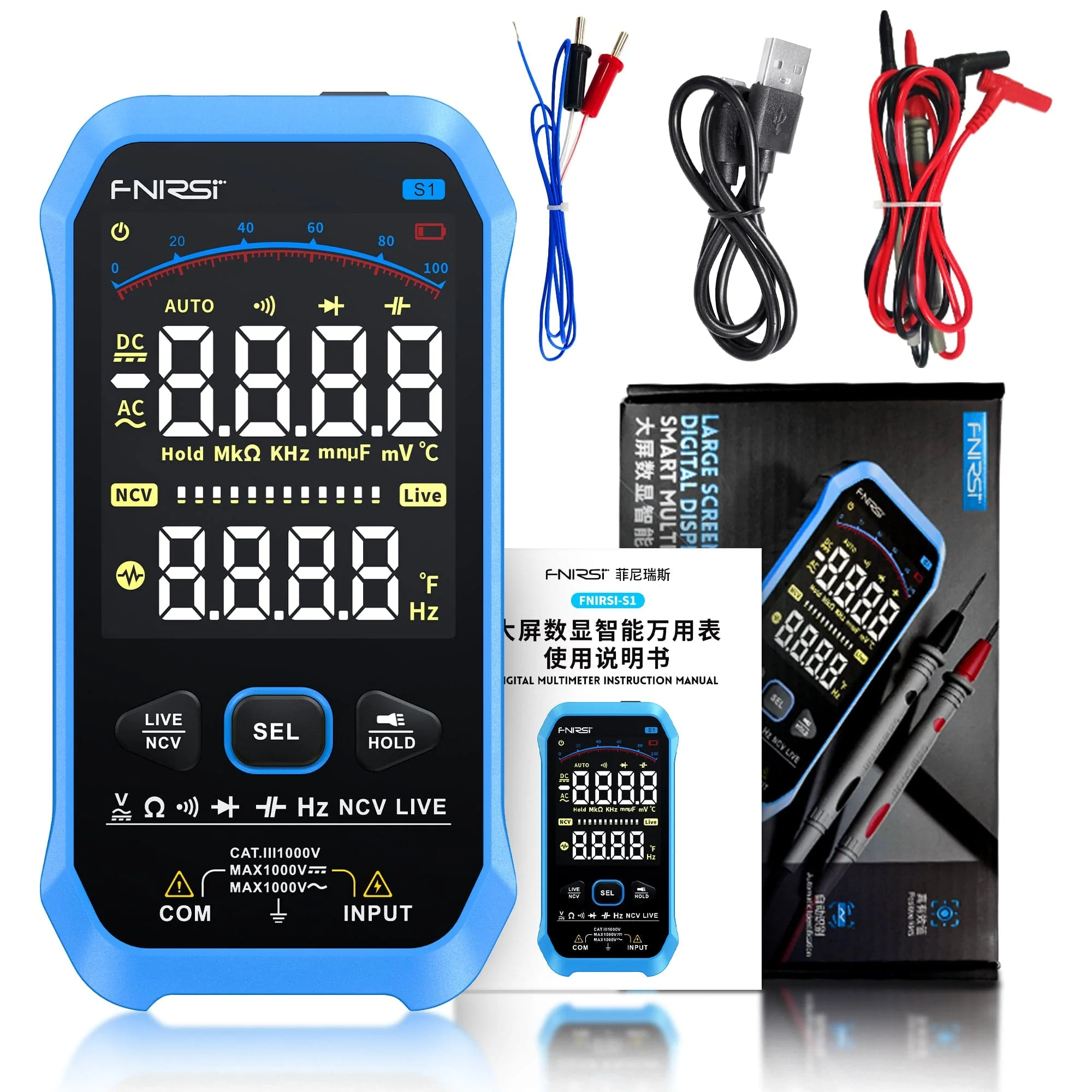 FNIRSI® S1 Large Screen Digital Display Smart Multimeter - Image 6