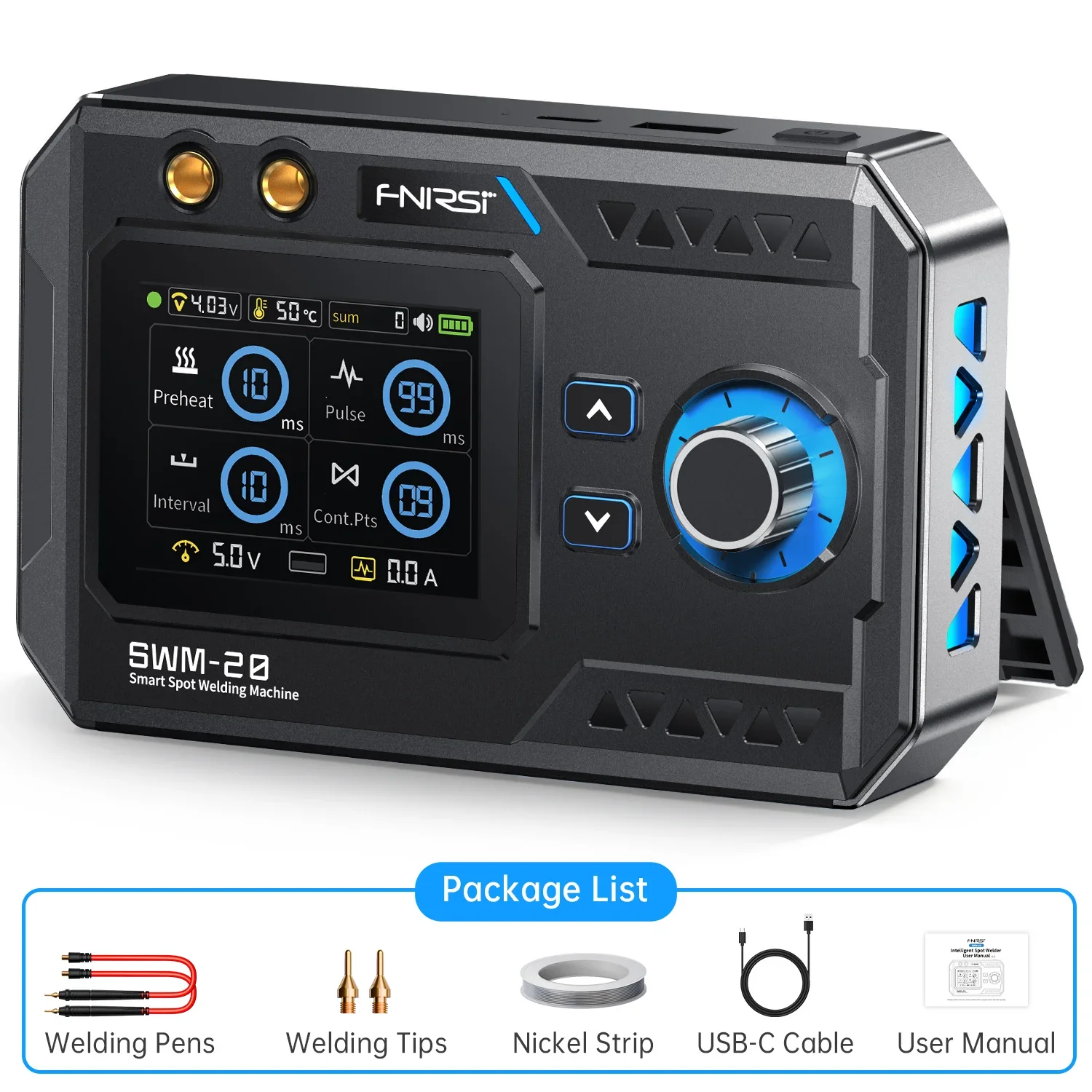 FNIRSI® SWM-20 1200A Dual-Pulse 2-in-1 Portable Battery Spot Welder - Image 10