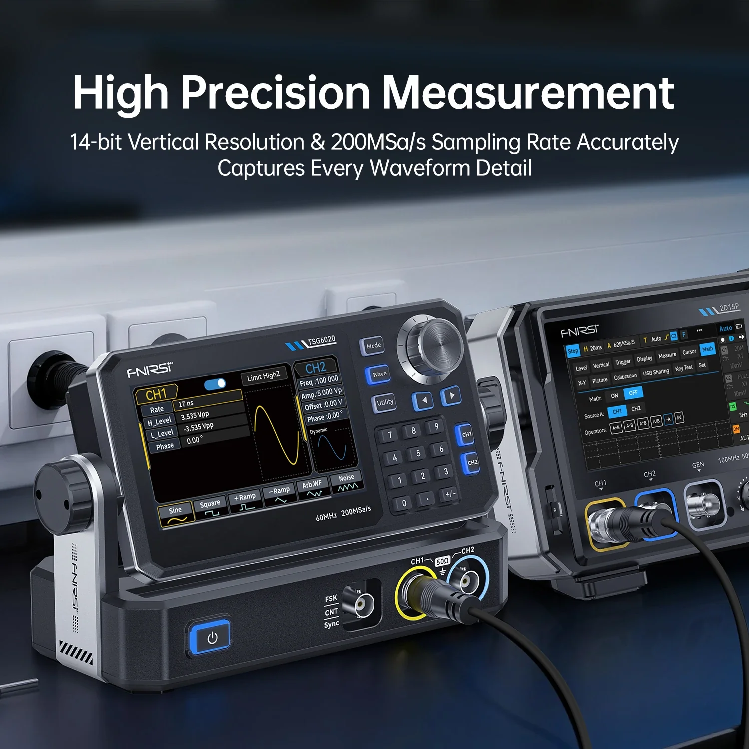 FNIRSI® TSG6020/TSG3020 2CH 200MSa/s Function Signal Generator - Image 5